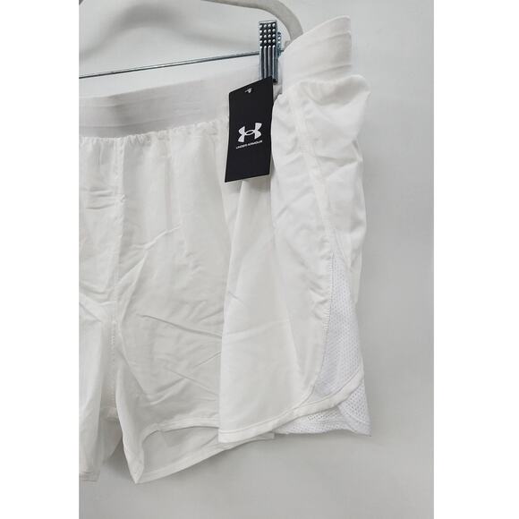 New NWT Under Armour US Women's White Lined Athletic‎ Shorts 3X 3XL - Picture 4 of 8